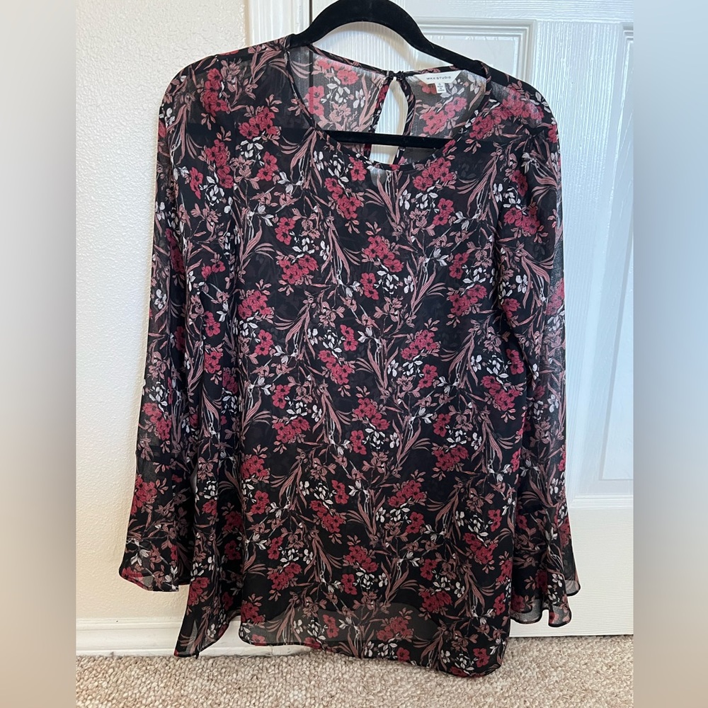 Sheer Floral Top